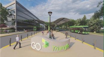 Rendering of the Triangle Mobility Hub